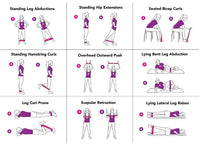 5 bandes élastique fitness