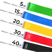 5 bandes élastique fitness